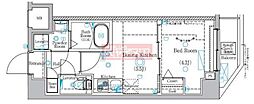 ラフィスタ平和島 1DKの間取図画像