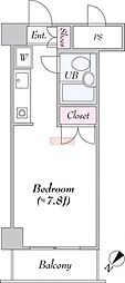 T'seco川崎 ワンルームの間取図画像