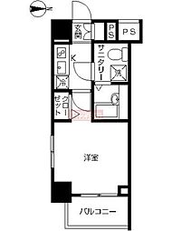 スカイコート川崎西口 1Kの間取図画像
