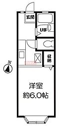 コーポエイト 1Kの間取図画像