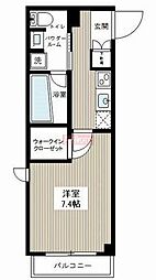 AXAS南蒲田アジールコート 1Kの間取図画像