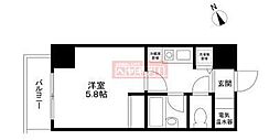 UrbanLink蒲田 1Kの間取図画像