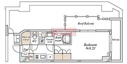 ORETERRACE馬込 1Kの間取図画像