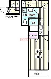 ホルン西蒲田 1Kの間取図画像