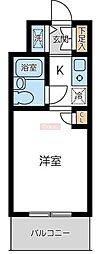 ウィンベルソロ蒲田NO2 ワンルームの間取図画像