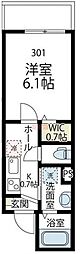 ZEHマンションII 1Kの間取図画像