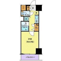 パークウェル川崎弐番館 1Kの間取図画像
