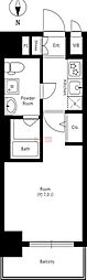 MAINSTAGE大森北 1Kの間取図画像