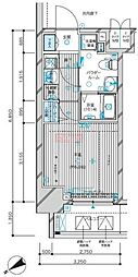 メインステージ蒲田6エグザ 1Kの間取図画像