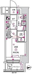 CREST TAPP川崎港町 1Kの間取図画像