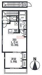 シャルール 1LDKの間取図画像