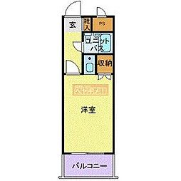 ヴェラハイツ鶴見 ワンルームの間取図画像