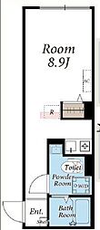 NOZOMIO川崎north ワンルームの間取図画像