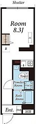 NOZOMIO川崎north ワンルームの間取図画像
