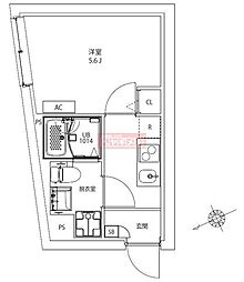 MAXIV CITY西馬込 1Kの間取図画像