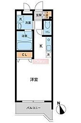 M22 ワンルームの間取図画像