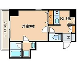 WESTCOURT川崎大師 1Kの間取図画像