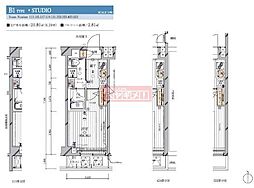 メインステージ多摩川3 1Kの間取図画像