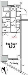 プラウドフラット蒲田2 1Kの間取図画像