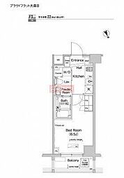 プラウドフラット大森3 1Kの間取図画像