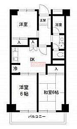 第五秋山エンタービル 3DKの間取図画像
