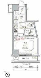ベルシード品川西大井 1Kの間取図画像