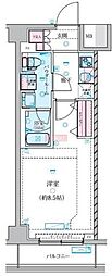 ジェノヴィア川崎鈴木町スカイガーデン 1Kの間取図画像