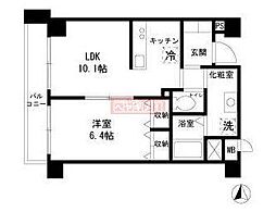 ウイングピア美園 1LDKの間取図画像
