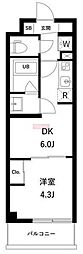 アーバンパーク蒲田南1 1DKの間取図画像