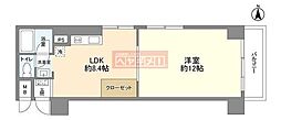 エンゼルハイム大森本町 1LDKの間取図画像