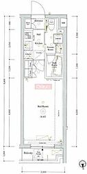 AXAS南蒲田アジールコート 1Kの間取図画像