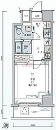 リヴシティ大森町 1Kの間取図画像