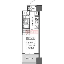 ガーデン蒲田 1Kの間取図画像