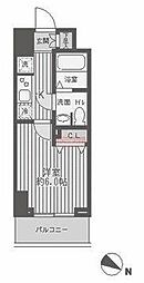 レジディア蒲田 1Kの間取図画像