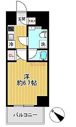 クラリッサ新川崎 1Kの間取図画像