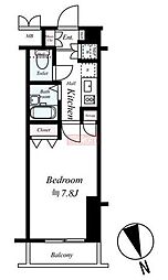 ヴェローナ大井南ルッソグランデ 1Kの間取図画像