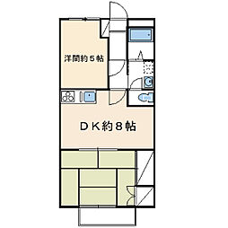 コーポすわろう 2DKの間取図画像
