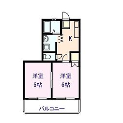 パリオ佐和晶・大宮 2Kの間取図画像