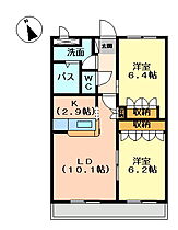 ルミナスコート 202 ｜ 栃木県栃木市都賀町合戦場（賃貸アパート2LDK・2階・57.75㎡） その2