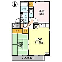 セジュール喜多　B 102 ｜ 栃木県栃木市岩舟町静（賃貸アパート2LDK・1階・53.76㎡） その2