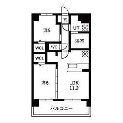 Y&amp;M祇園 2LDKの間取図画像