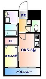 仙台市営南北線 北四番丁駅 徒歩12分の賃貸マンション 6階1DKの間取り