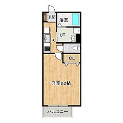 仙台市地下鉄東西線 川内駅 徒歩10分の賃貸アパート 3階1Kの間取り