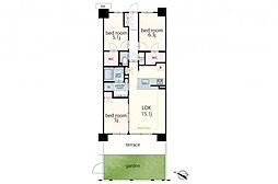 ソライエシティザ・ガーデン 3LDKの間取図画像