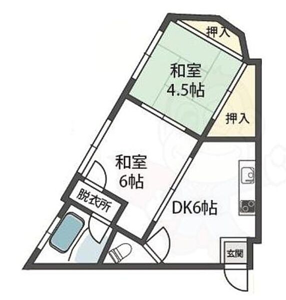 大阪府大阪市淀川区野中南１丁目(賃貸マンション2DK・4階・28.00㎡)の写真 その2