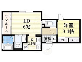 キューブコート・東三国  ｜ 大阪府大阪市淀川区東三国５丁目8番24号（賃貸アパート1LDK・2階・33.80㎡） その2