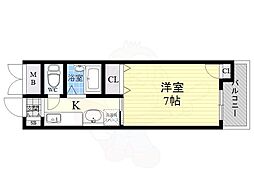FIVE ONE 2階1Kの間取り
