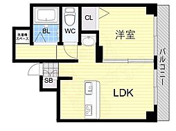 ハイツ中路 1LDKの間取図画像