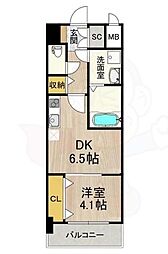 スプランディッド新大阪EAST 3階1DKの間取り