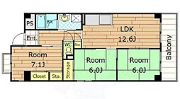 間取図画像 3LDK